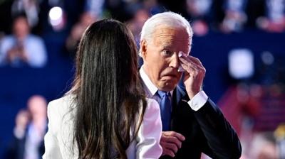 Biden byle veda etti! Gzyalarn tutamad