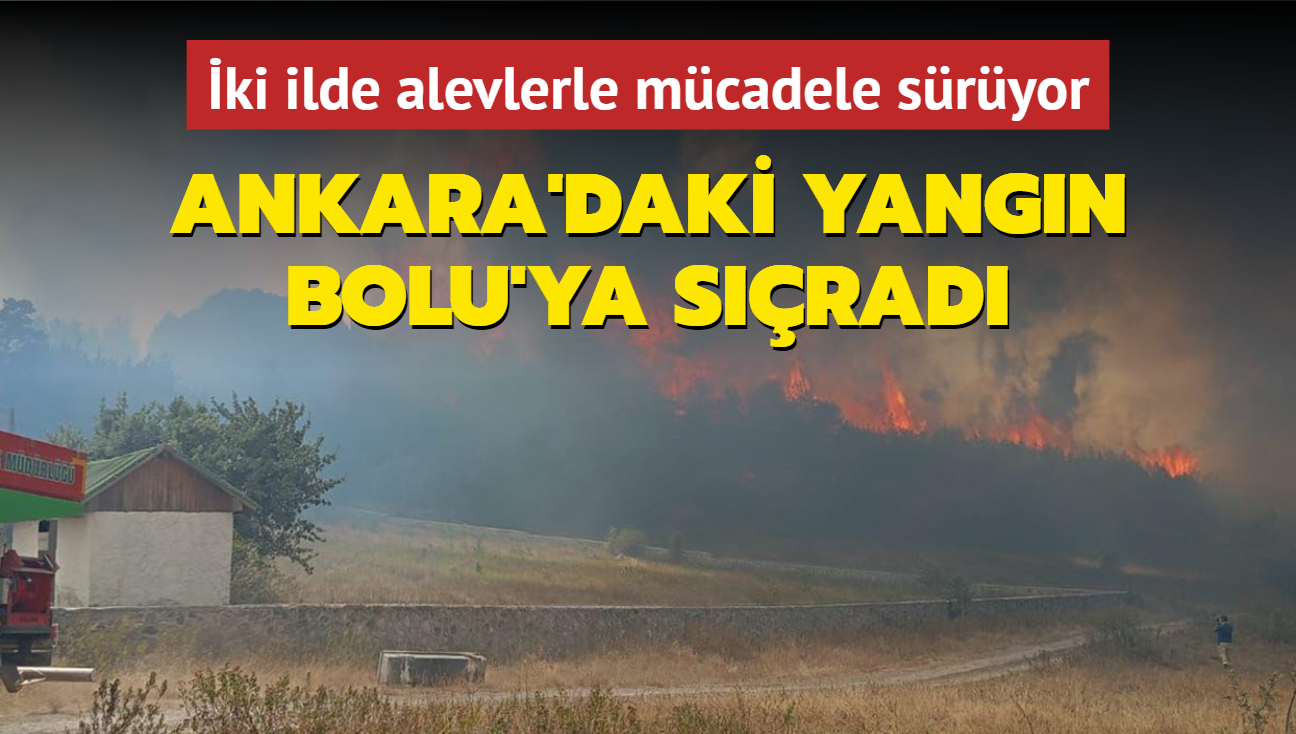 Ankara'da balayan yangn Bolu'ya srad: ki ilde alevlerle mcadele sryor