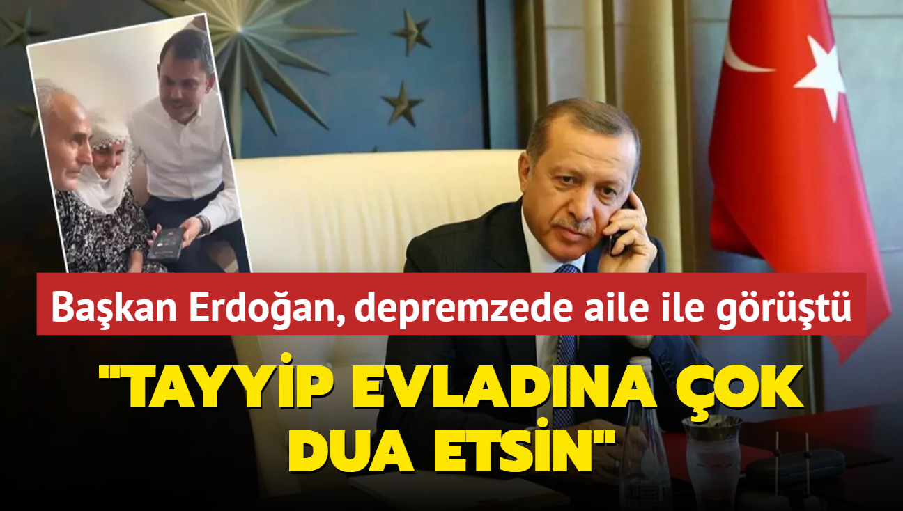 Bakan Erdoan, depremzede aile ile telefonla grt