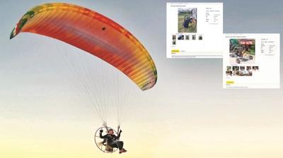 Havadaki tehlike ruhsatsz paramotor... 