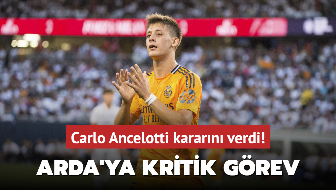 Arda Gler'e kritik grev! Carlo Ancelotti kararn verdi