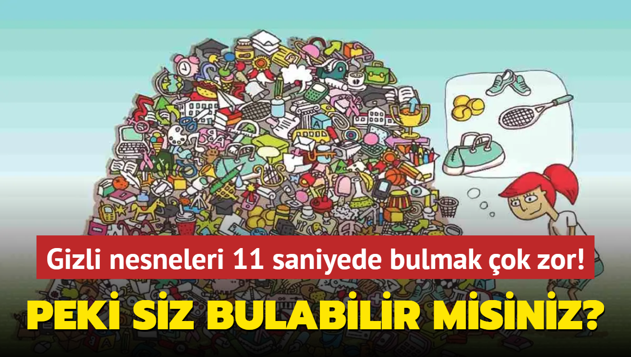 Gizlenen 4 nesneyi 11 saniyede bulmak ok zor! Peki siz bulabilir misiniz"