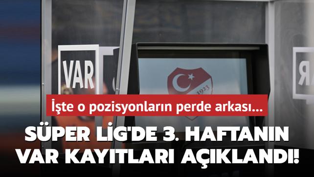 Sper Lig'de 3. haftann VAR kaytlar akland! te o pozisyonlarn perde arkas...