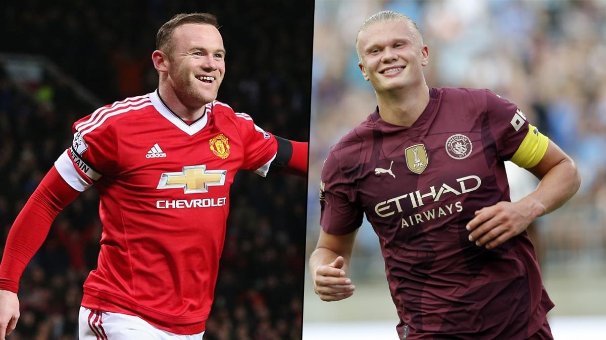 Erling Haaland, Wayne Rooney'i yakalad