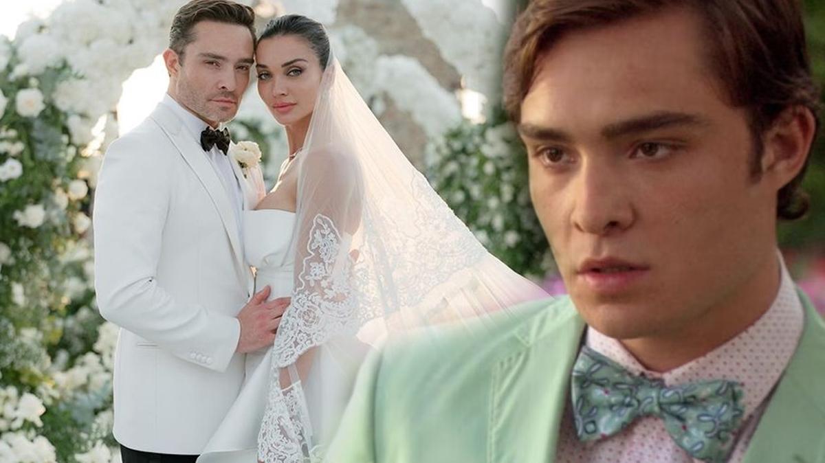 Gossip Girl yldz Ed Westwick evlendi! Gelin Birce Akalay'a benzetildi