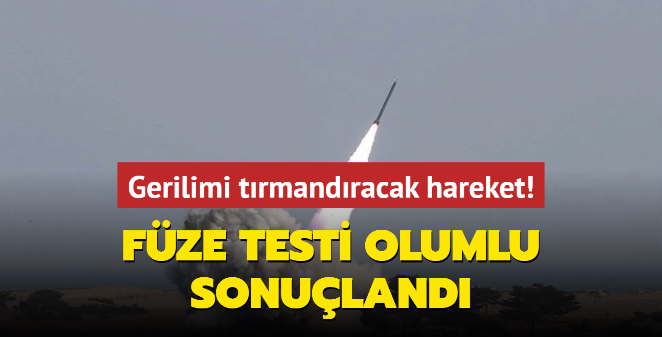 Gerilimi trmandracak hareket! Balistik fze testi olumlu sonuland