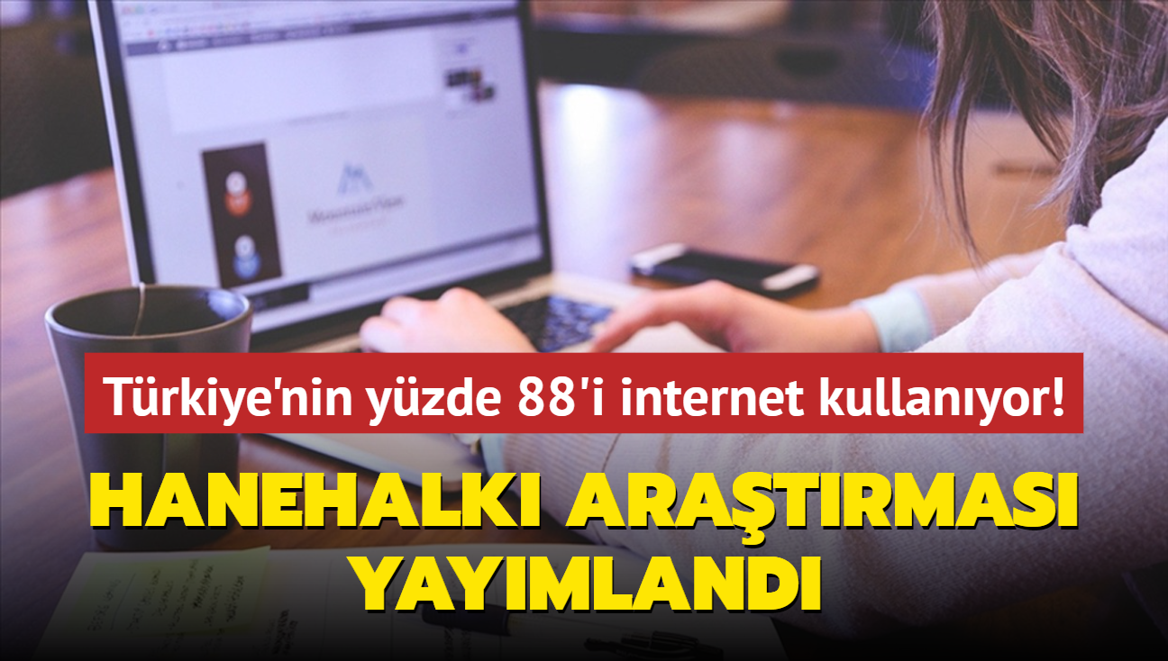 Hanehalk aratrmas yaymland... Trkiye'nin yzde 88'i internet kullanyor!