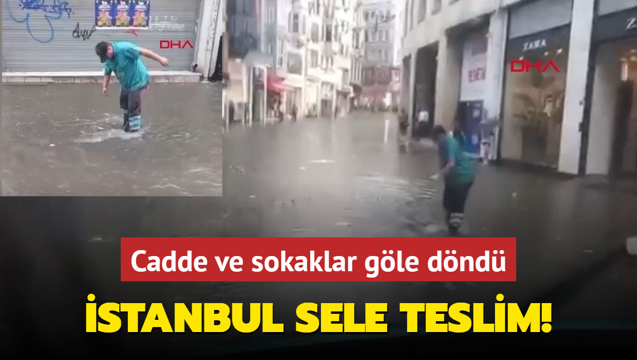 stiklal gle dnd... Kabata'ta tramvay seferleri durdu