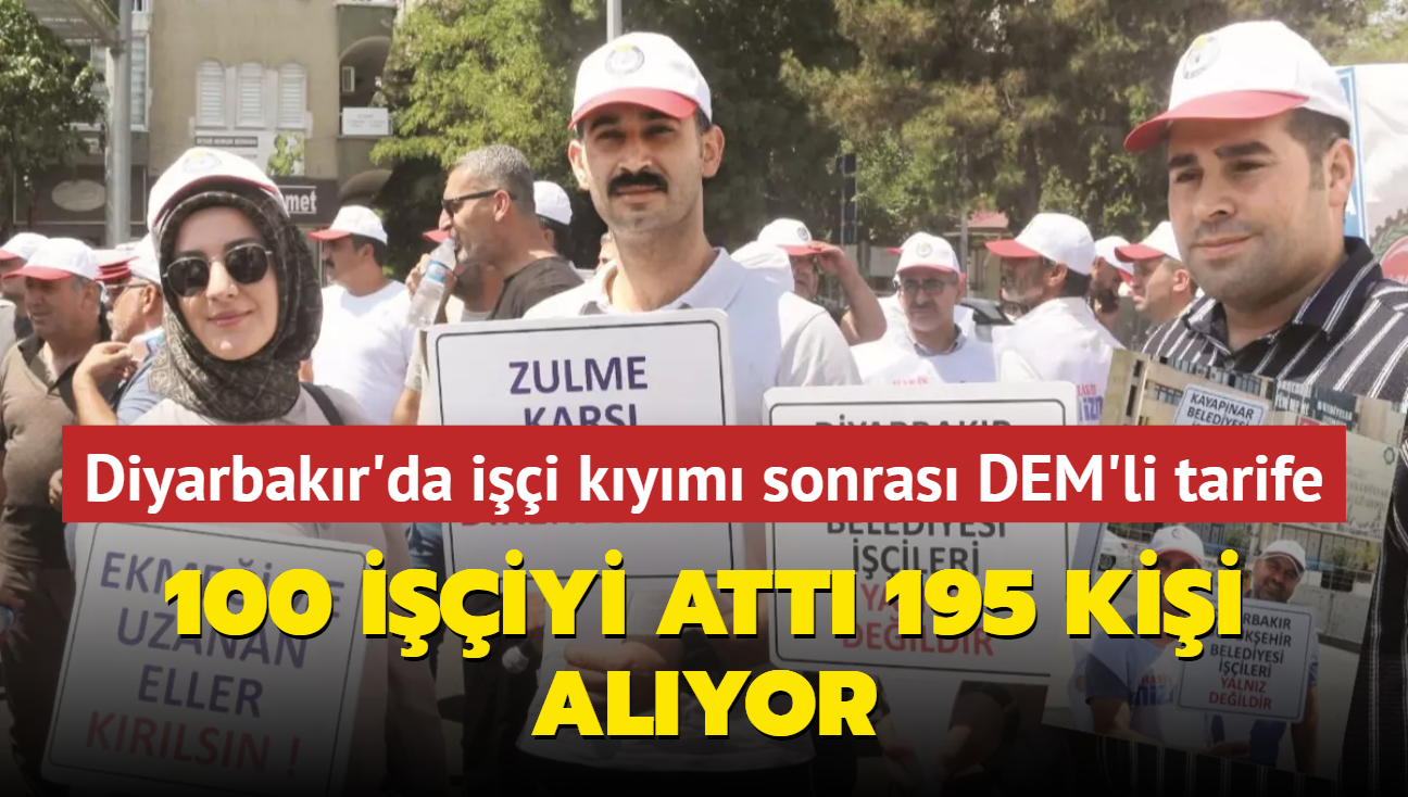 100 iiyi att, 195 kii alyor... Diyarbakr'da ii kym sonras DEM'li tarife