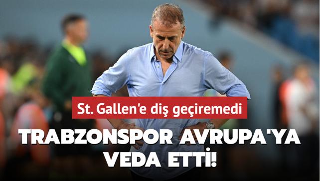 MA SONUCU: Trabzonspor 1-1 St. Gallen (PEN: 4-5)