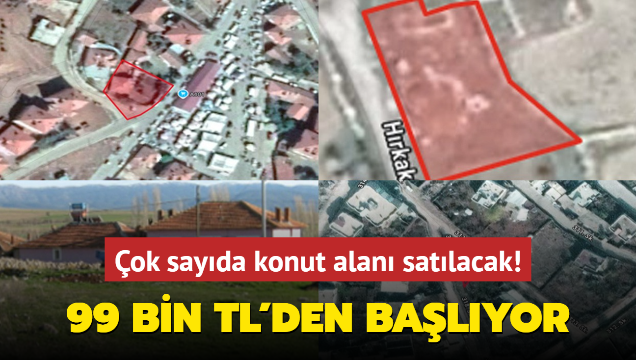 Milli Emlak duyurdu: ok sayda konut alan satlacak! 99 bin TL'den balyor