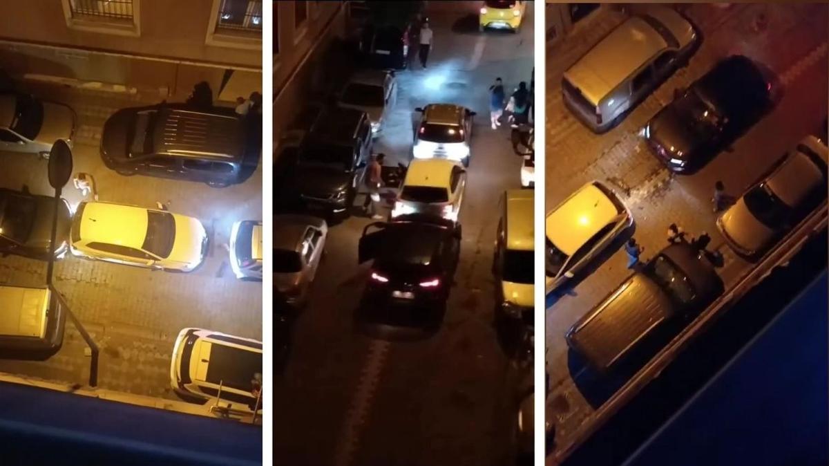 stanbul'da eski sevgili deheti: Aracnn kapsn ve camlarn krd darbedip kat