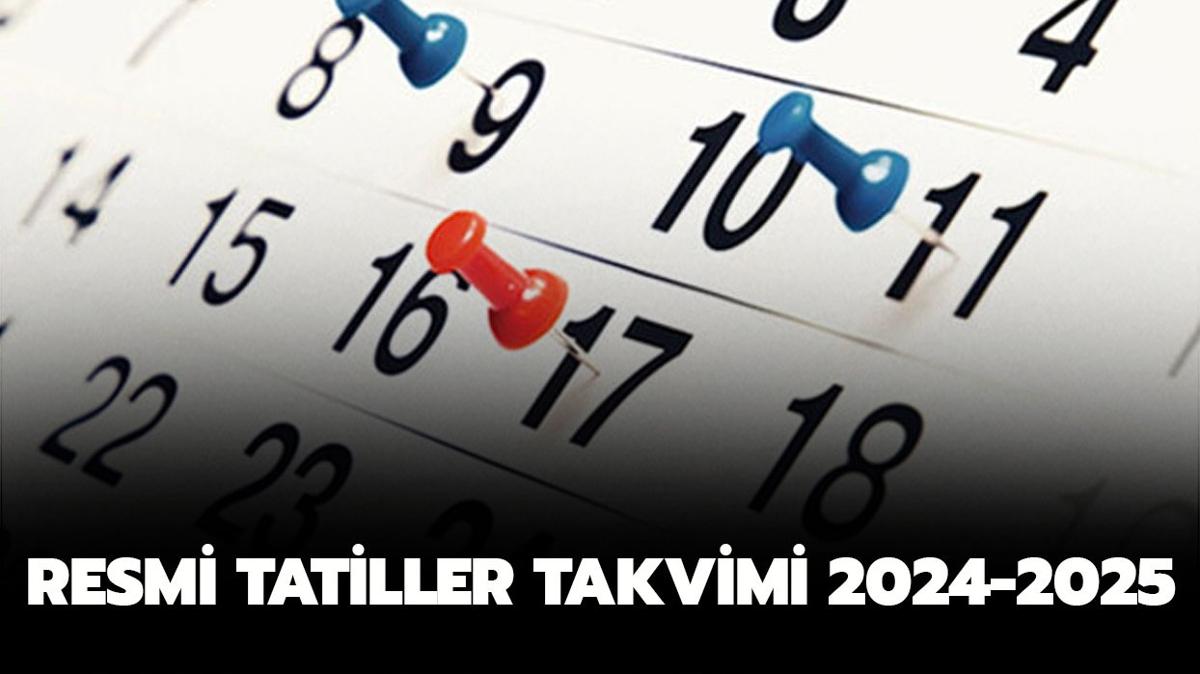 Bu sene ka tane resmi tatil kald" Resmi tatiller takvimi 2024