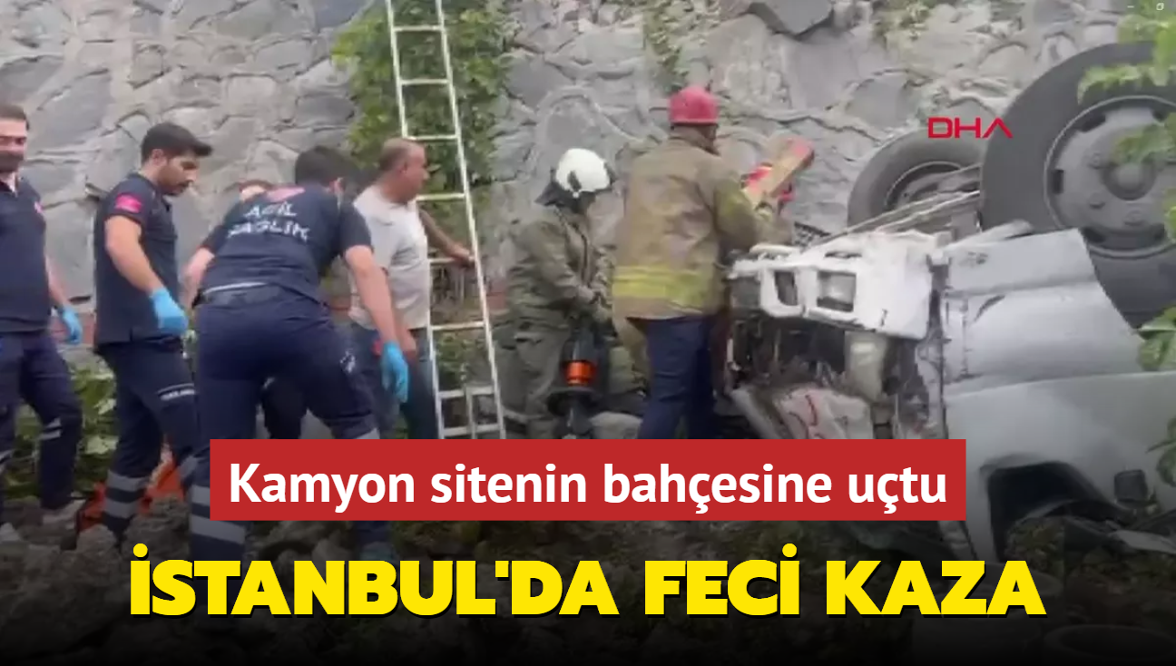 Baakehir'de feci kaza: Kamyon sitenin bahesine utu