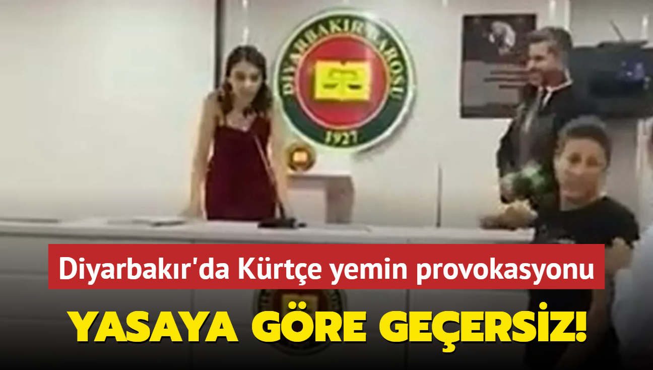 Diyarbakr'da Krte yemin provokasyonu... Yasaya gre geersiz! 