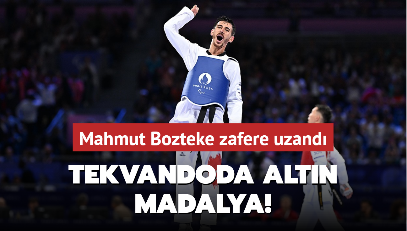 Tekvandoda altn madalya! Mahmut Bozteke zafere uzand