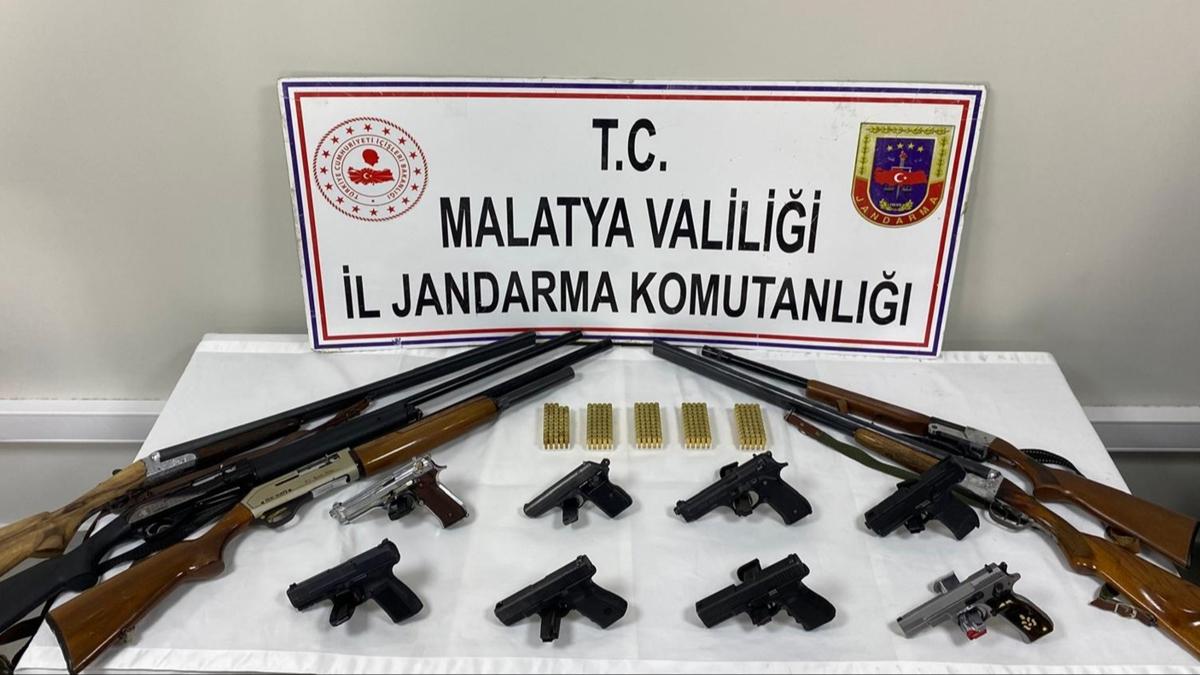 Malatya'da silah ticareti yapan 6 pheli yakaland