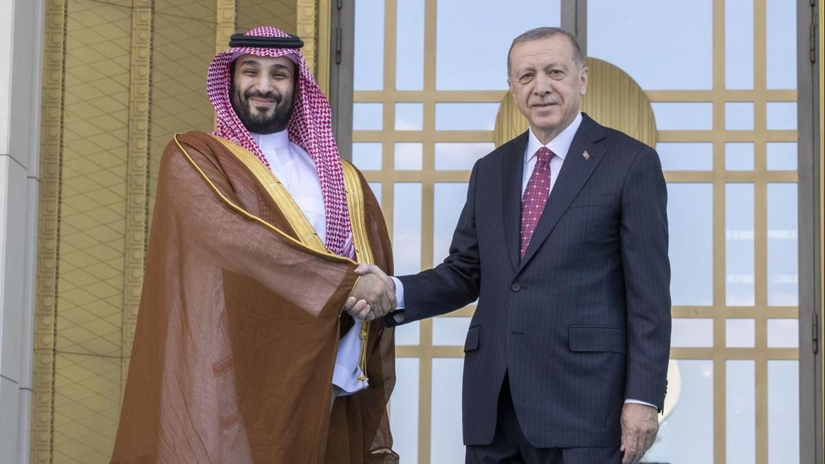 Bakan Erdoan, Suudi Arabistan Veliaht Prensi Selman ile grt