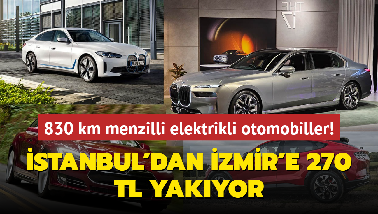 830 km menzilli elektrikli otomobiller! stanbul'dan zmir'e 270 TL yakyor