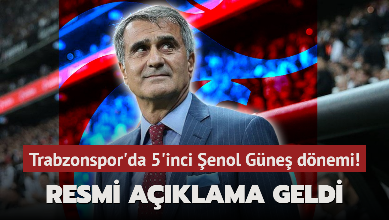 Trabzonspor'da 5'inci enol Gne dnemi! Resmi aklama geldi