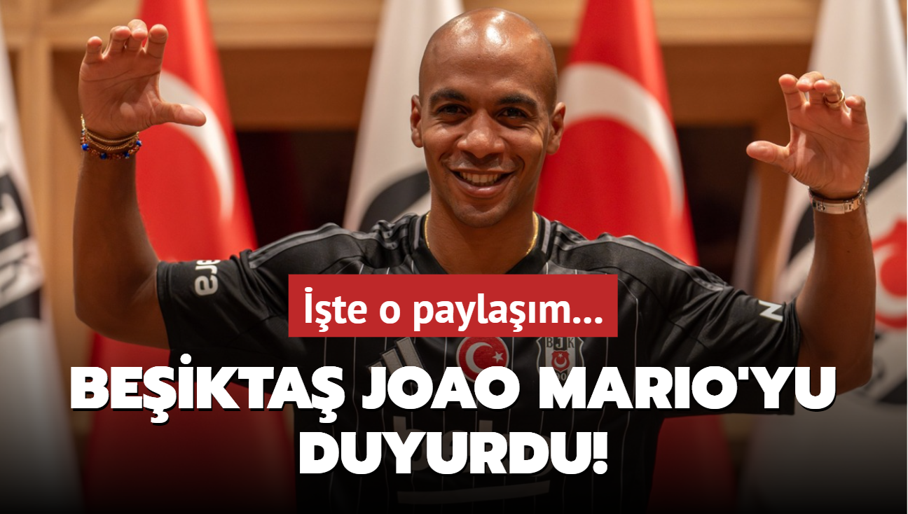 Beikta Joao Mario'yu duyurdu! te o paylam...