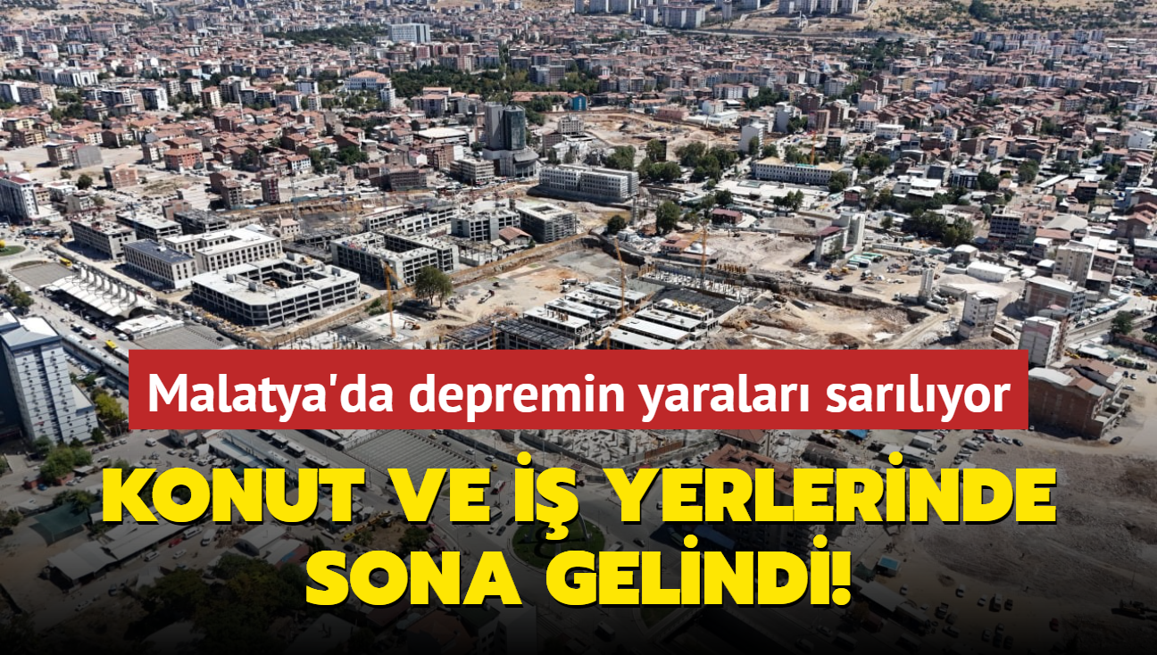 Malatya'da depremin yaralar sarlyor... Konut ve i yerlerinde sona gelindi!