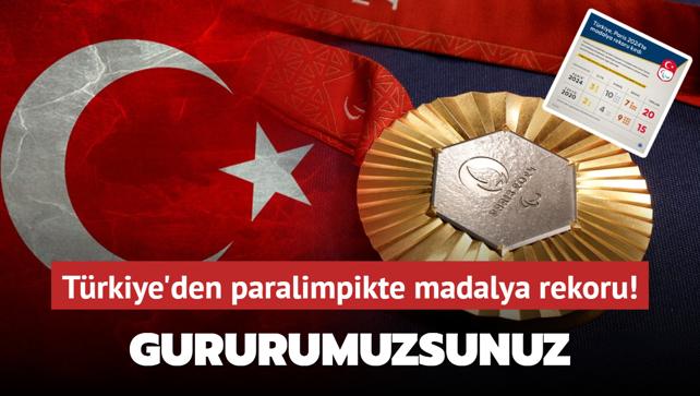 Paris 2024 Paralimpik'te Trkiye'den madalya rekoru! Gururumuzsunuz...