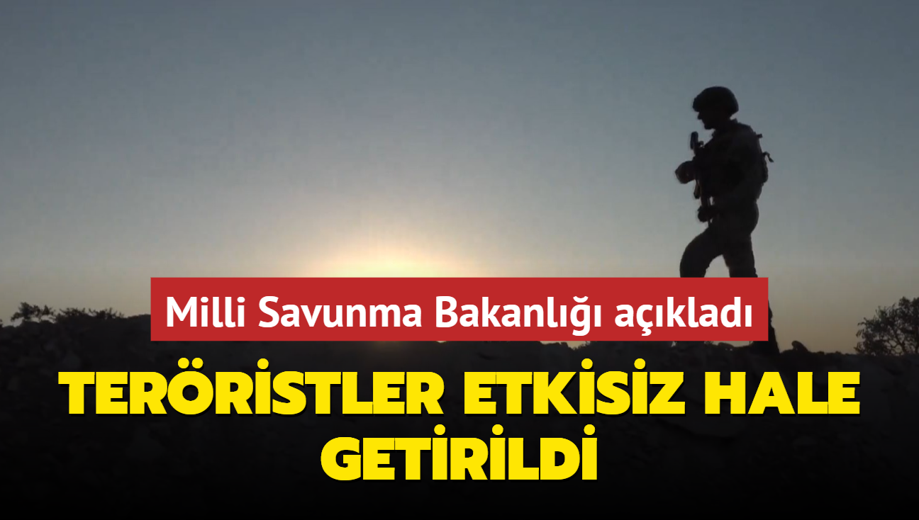 MSB aklad: 16 PKK/YPG'li terrist etkisiz hale getirildi