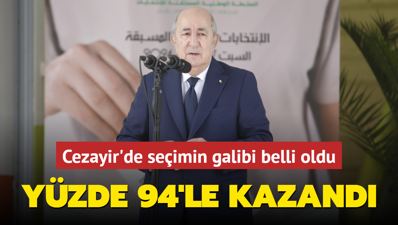 Cezayir'de seimin galibi belli oldu: Yzde 94'le kazand