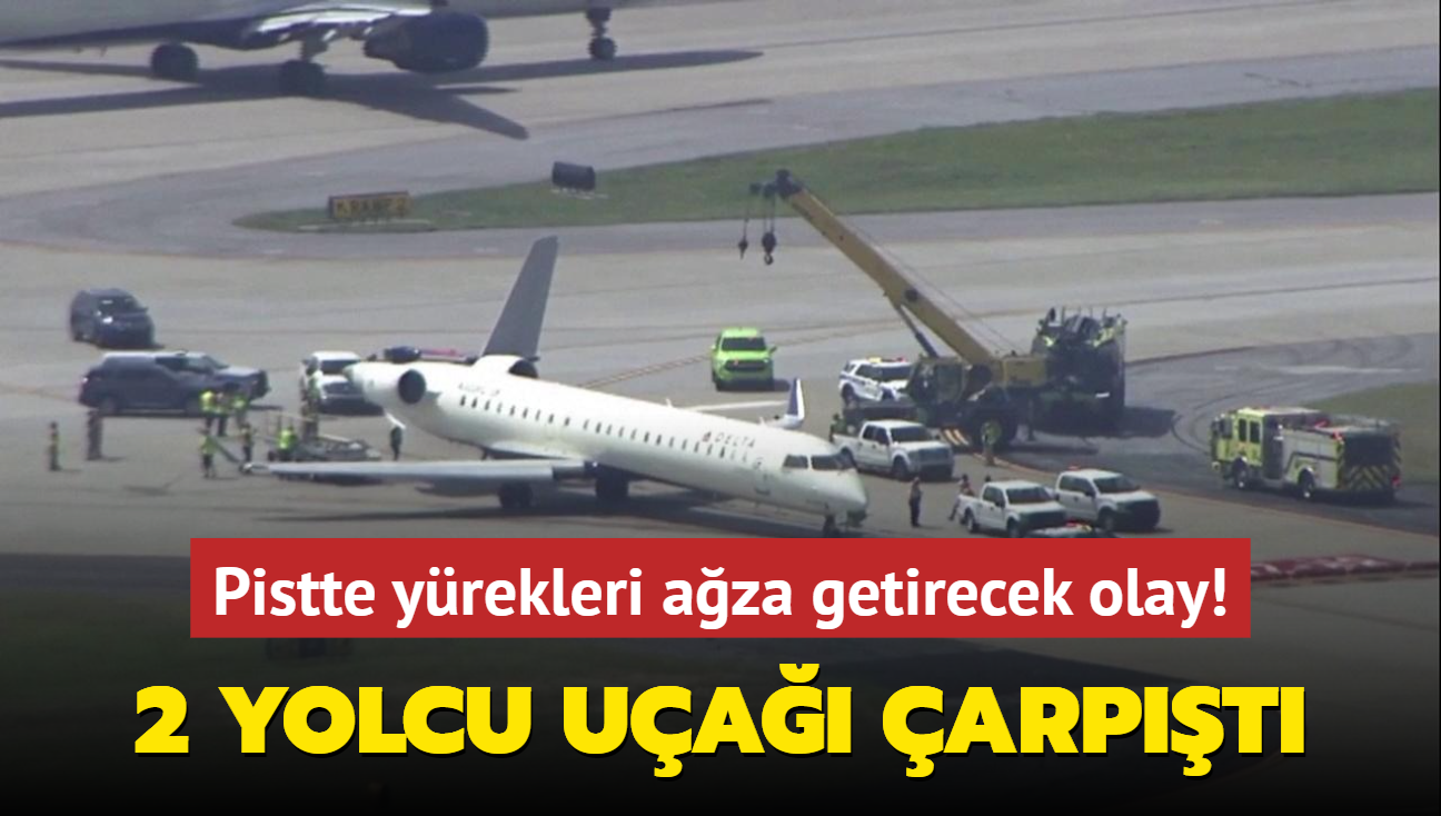 Pistte yrekleri aza getirecek olay! 2 yolcu ua arpt