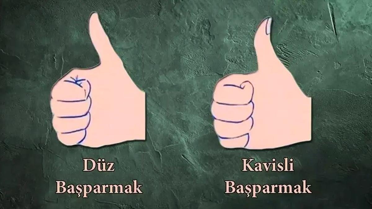 Kiilik testi: Zekan m yoksa hafzan m gl" Baparmak eklini se ve ren