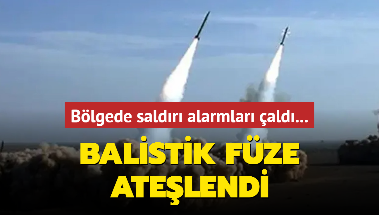 Blgede saldr alarmlar ald... Balistik fze atelendi