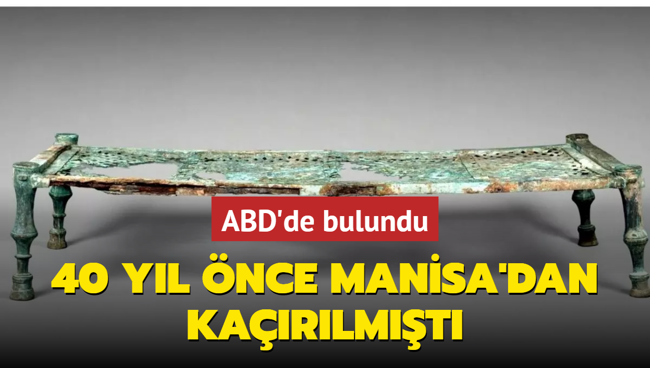 ABD'ye karlan 'bronz sedir' Trkiye'ye  iade edildi