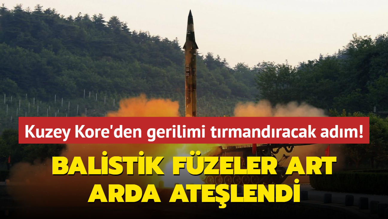 Balistik fzeler art arda atelendi... Kuzey Kore'den gerilimi trmandracak adm!