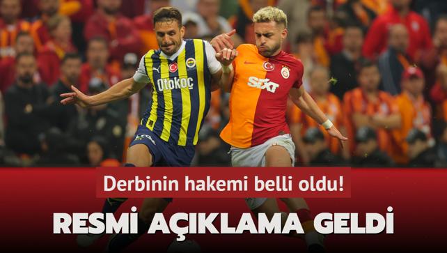 Derbinin hakemi belli oldu! TFF'den resmi aklama geldi