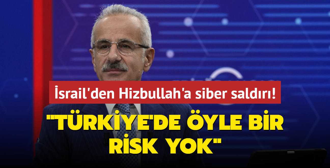 srail'den Hizbullah'a siber saldr! Bakan Uralolu: Trkiye'de yle bir risk yok