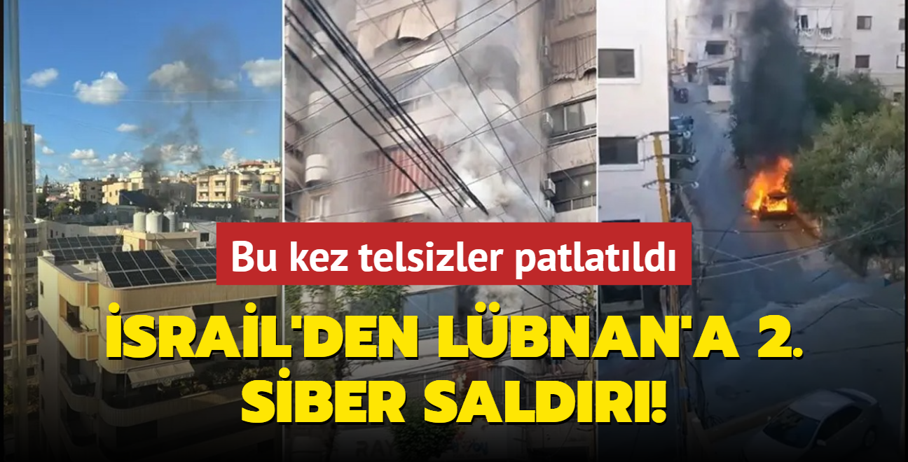 srail'den Lbnan'a 2. siber saldr! Bu kez telsizler patlatld