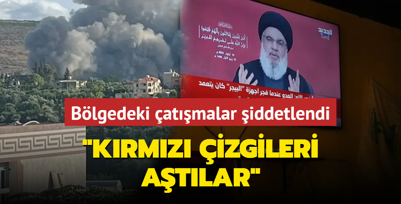 srail'den Lbnan'a hava saldrs... Nasrallah: Krmz izgileri atlar