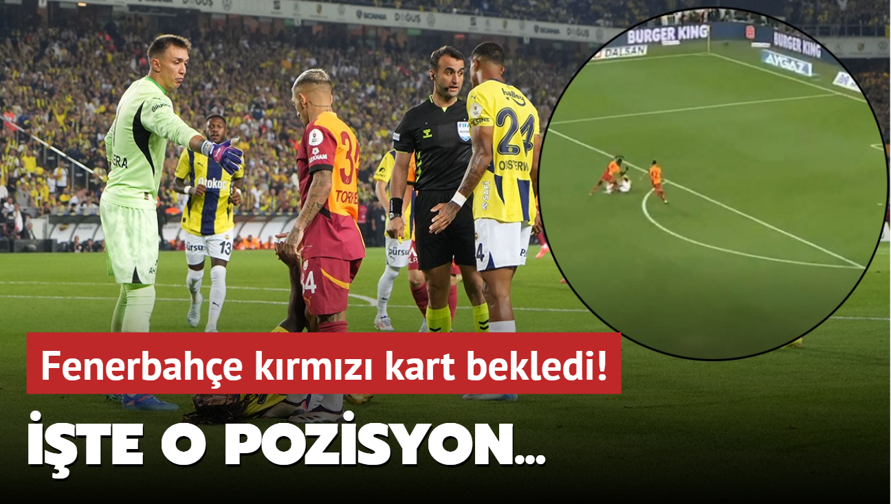 Fenerbahe krmz kart bekledi! te o pozisyon...