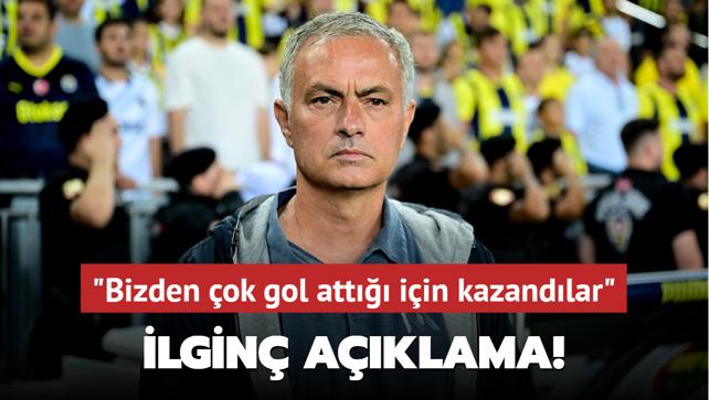 Jose Mourinho'dan ilgin aklama! "Bizden ok gol att iin kazandlar"