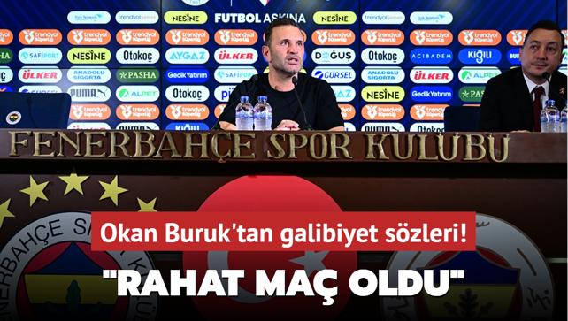 Okan Buruk'tan galibiyet szleri! "Rahat ma oldu"