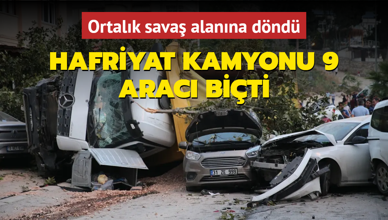 Hafriyat kamyonu 9 arac biti: Yarallar var