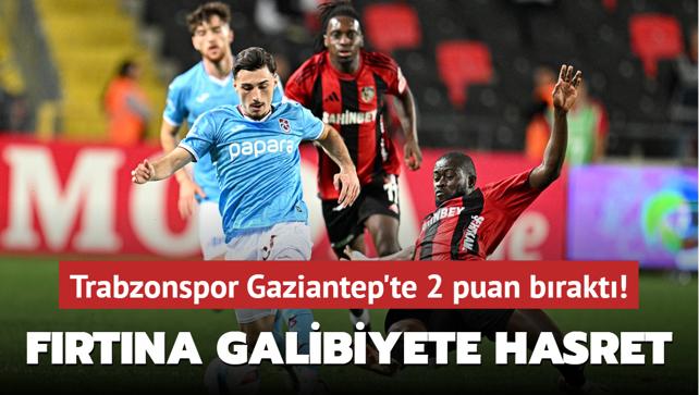 MA SONUCU: Gaziantep FK 0-0 Trabzonspor