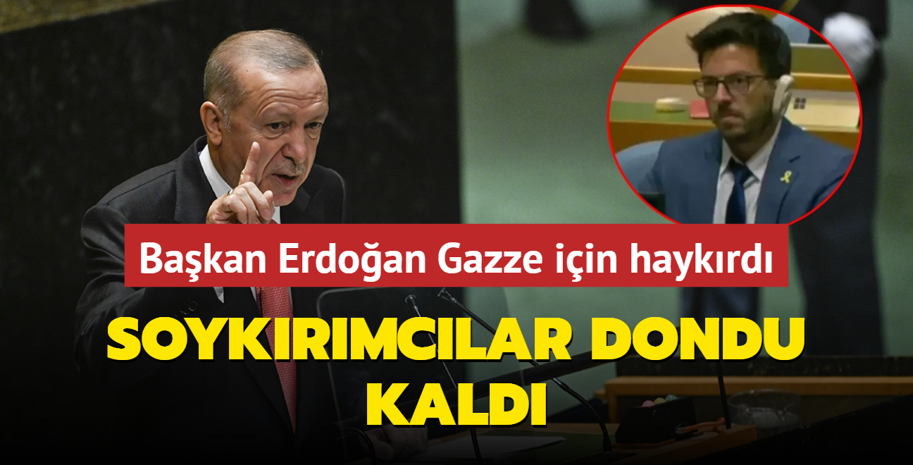 Bakan Erdoan Gazze iin haykrd: Soykrmclar dondu kald