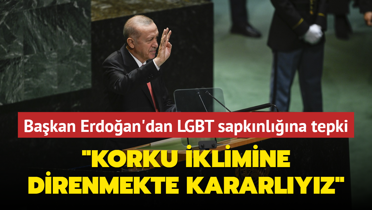 Bakan Erdoan'dan LGBT sapknlna sert tepki... "Korku iklimine direnmekte kararlyz"