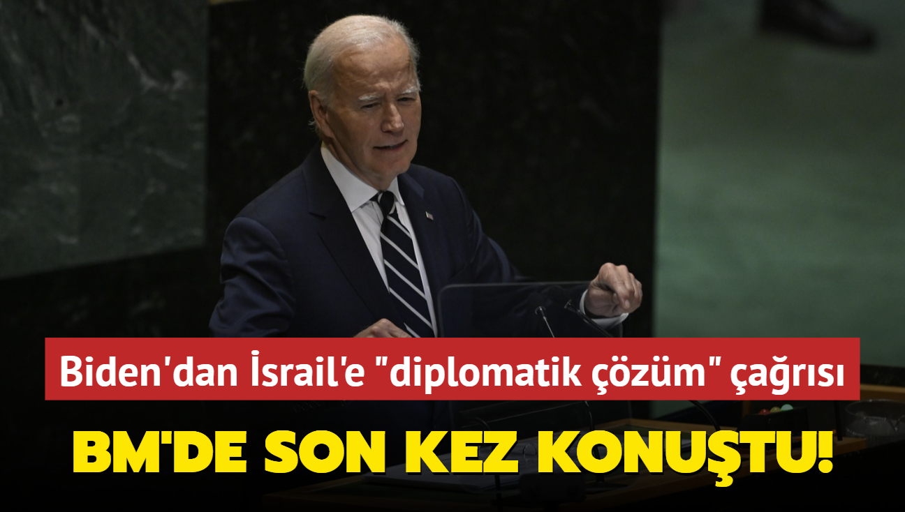 Biden'dan srail'e 'diplomatik zm' ars... BM'de son kez konutu!