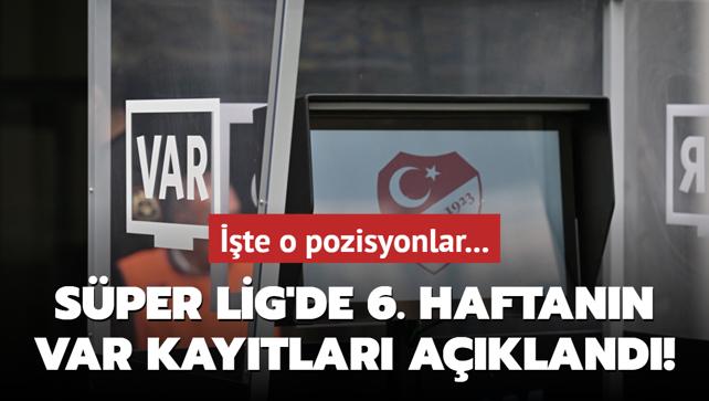 Sper Lig'de 6. haftann VAR kaytlar akland! te o pozisyonlar...