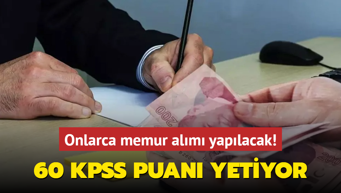 Belediyeler art arda duyurdu: 60 KPSS puan yetiyor! Onlarca memur alm yaplacak