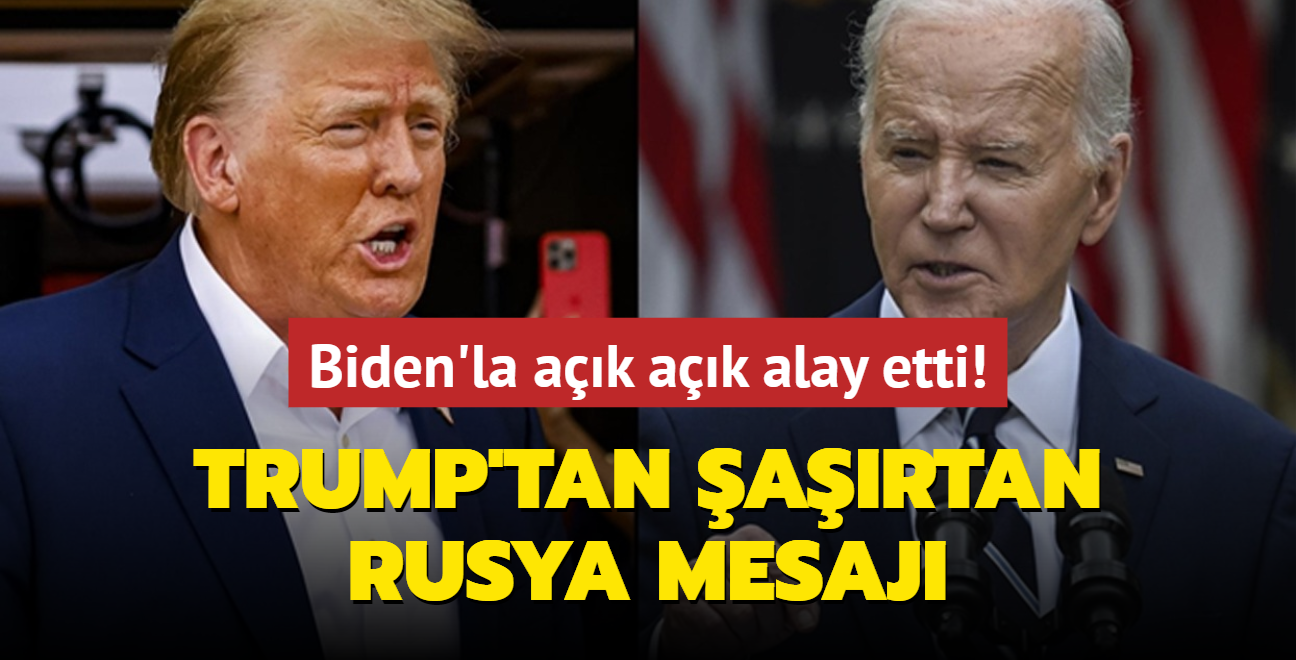 Biden'la ak ak alay etti! Trump'tan artan Rusya mesaj