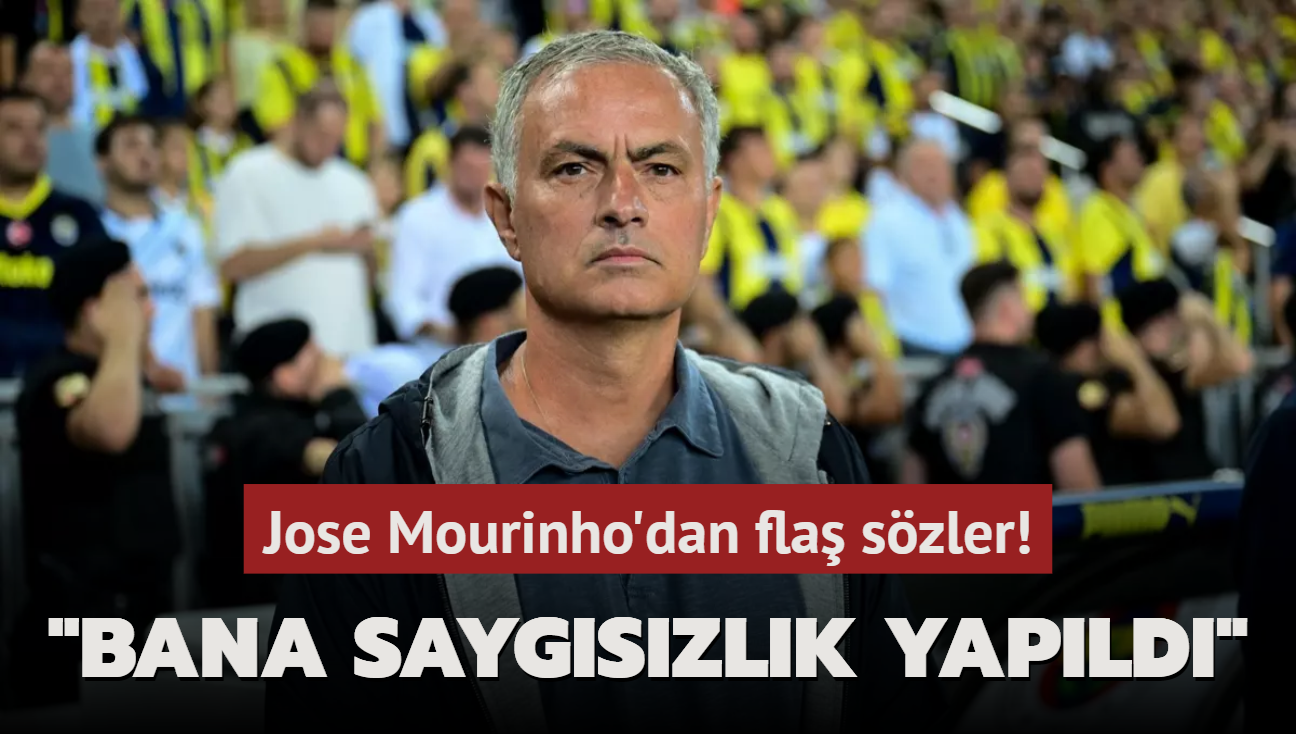 Jose Mourinho'dan fla szler! "Bana saygszlk yapld"